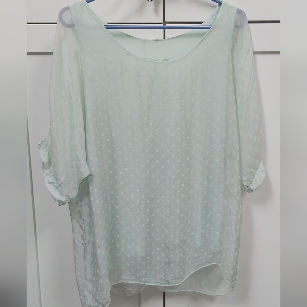 M Made in Italy silk pastel top